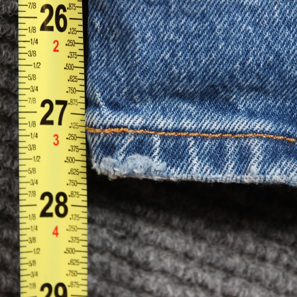 Levi’s Jeans Womens 29x28 Light Blue 501 Skinny Button Fly Stretch - Picture 9 of 10